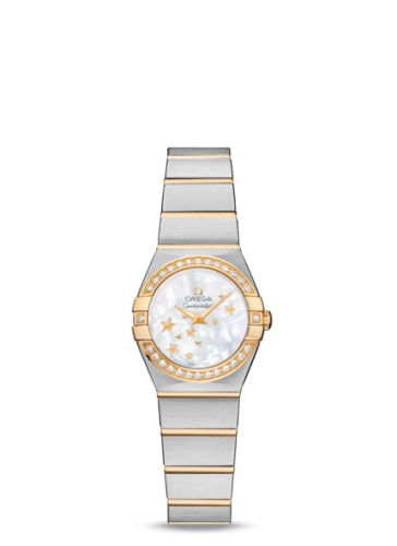 Omega Constellation Quartz 24 Brushed Stainless Steel / Yellow Gold / Diamond / MOP Stars